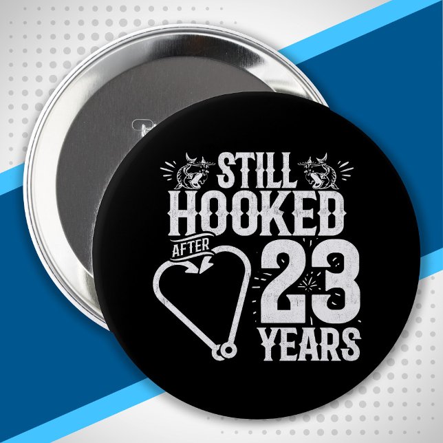 Badge Rond 10 Cm Couples mariés 23 ans (Créateur téléchargé)
