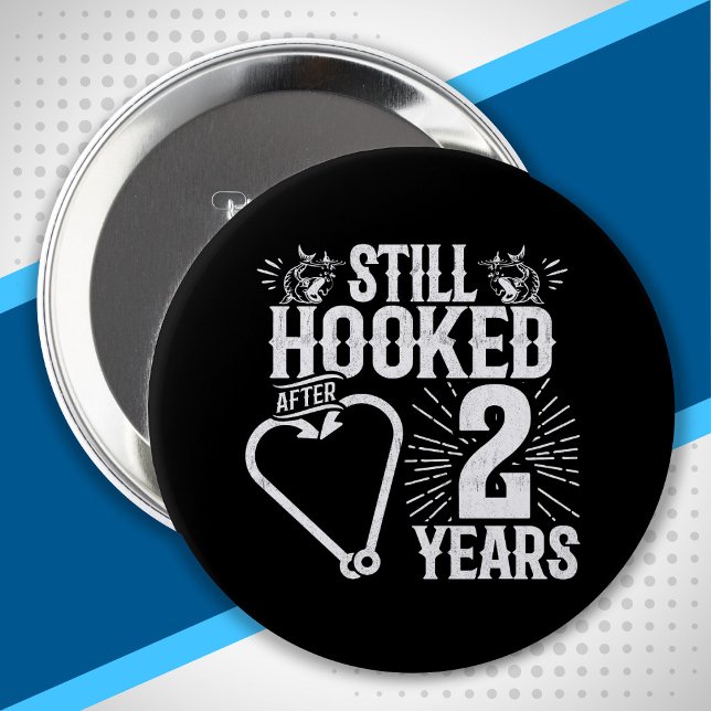 Badge Rond 10 Cm Couples mariés 2 ans (Créateur téléchargé)