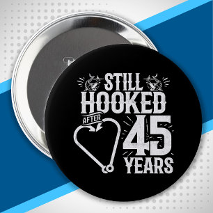 Badge Rond 10 Cm Couples mariés 45 ans