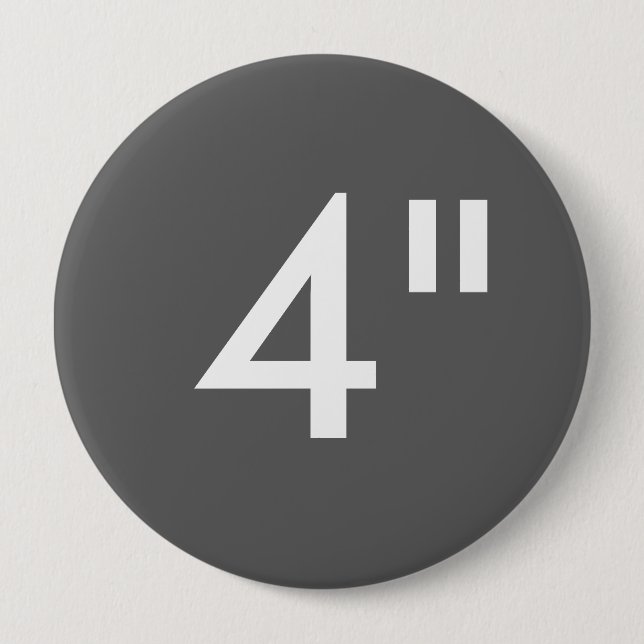 Badge Rond 10 Cm Coutume 4" modèle rond énorme de blanc de bouton (Devant)