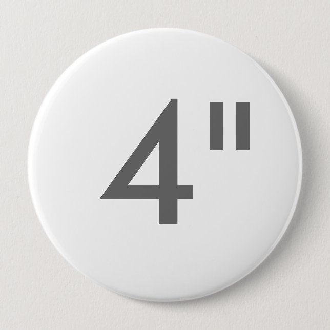 Badge Rond 10 Cm Coutume 4" modèle rond énorme de blanc de bouton (Devant)