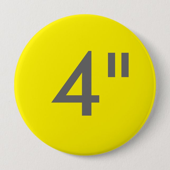 Badge Rond 10 Cm Coutume 4" modèle rond énorme de blanc d'insigne (Devant)