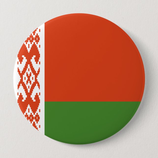 Badge Rond 10 Cm Couverture totale du drapeau de la Biélorussie  (Devant)