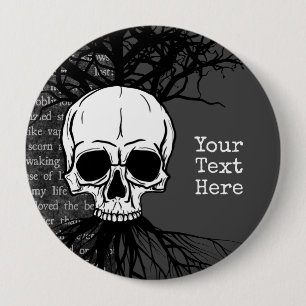 Badge Rond 10 Cm Crâne