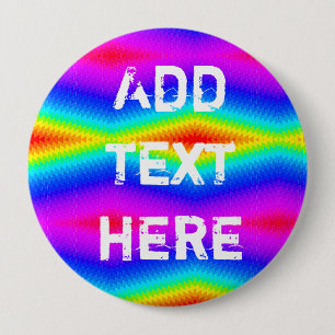 Badge Rond 10 Cm cravate arc-en-ciel