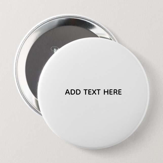 Badge Rond 10 Cm Créez votre propre blanc  (Devant & derrière)