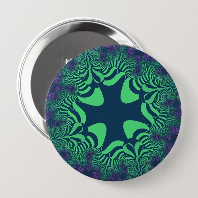 Badge Rond 10 Cm Croix de Green Grove (Devant & derrière)