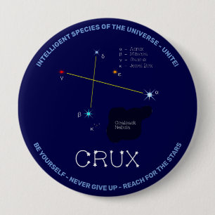 Badge Rond 10 Cm Crux de constellation de l'hémisphère sud