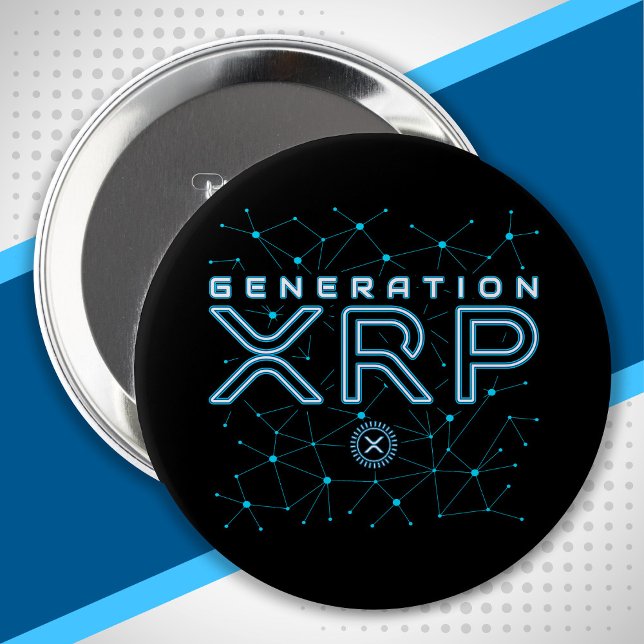 Badge Rond 10 Cm Cryptocurrency Generation XRP Crypto Blockchain (Créateur téléchargé)