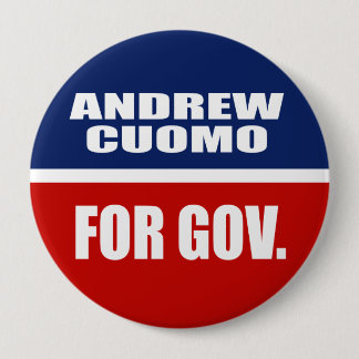 BADGE ROND 10 CM CUOMO D'ANDREW POUR LE GOUVERNEUR