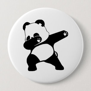 Badge Rond 10 Cm Dabbing Panda