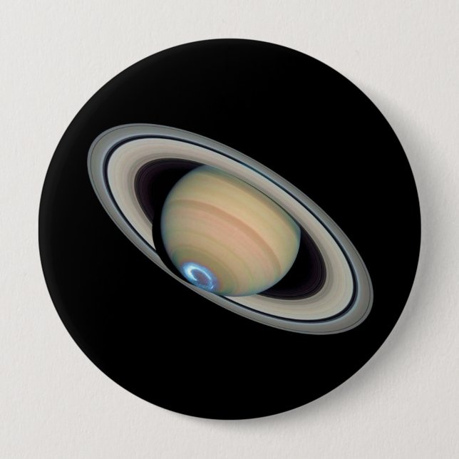Badge Rond 10 Cm ~ de SATURN de PLANÈTE (système solaire) (Devant)