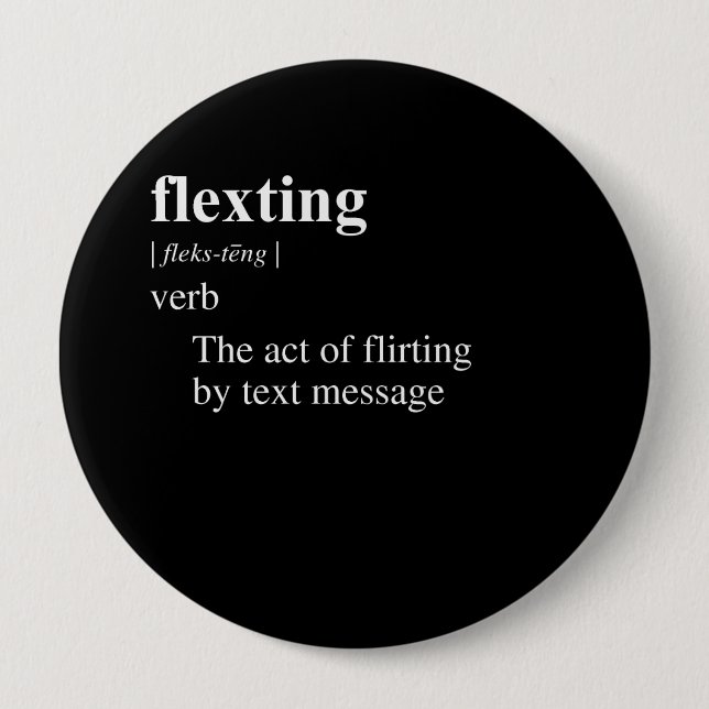 BADGE ROND 10 CM DÉFINITION DE FLEXTING (Devant)