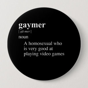BADGE ROND 10 CM DÉFINITION DE GAYMER