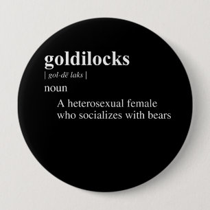 BADGE ROND 10 CM DÉFINITION DE GOLDILOCKS