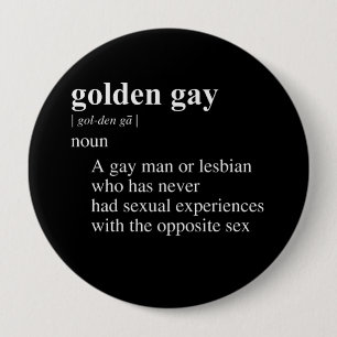 BADGE ROND 10 CM DÉFINITION DU GAY D'OR