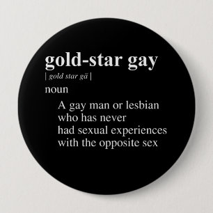 BADGE ROND 10 CM DÉFINITION GAY DE L'ÉTOILE D'OR