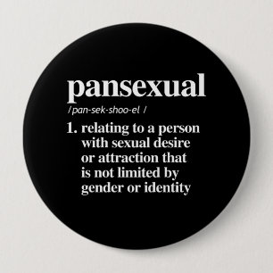 Badge Rond 10 Cm définition pansexuelle - termes lgbtq définis - LG