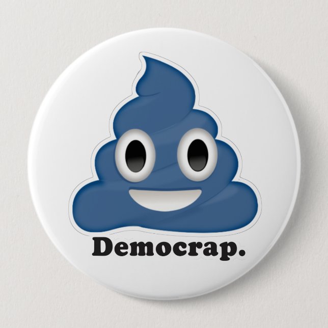 Badge Rond 10 Cm Democrap Emoji (Devant)