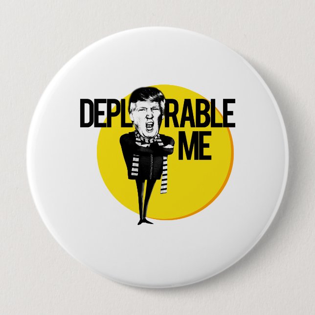 Badge Rond 10 Cm Déplorable je -- Anti-Atout 2016 (Devant)