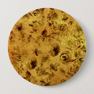 Badge Rond 10 Cm Différentes Roses à l'Aquarelle