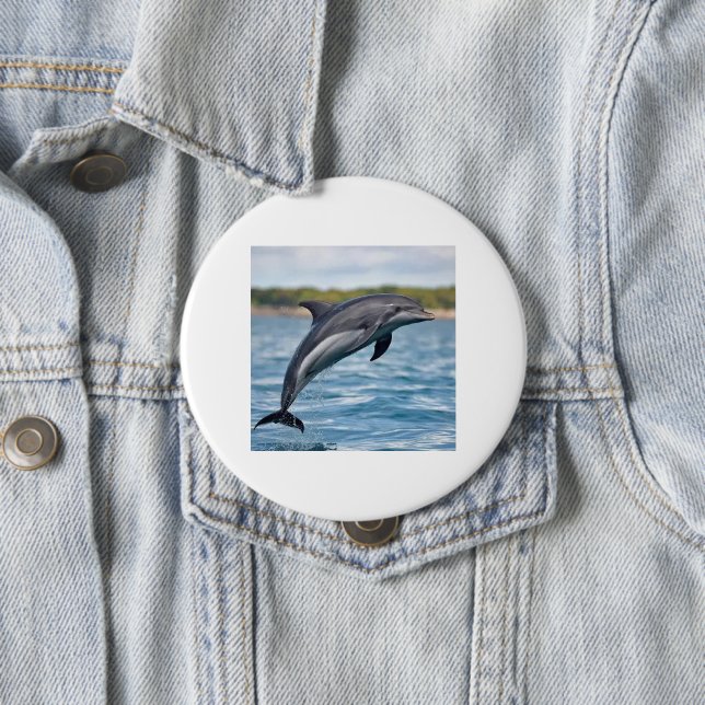 Badge Rond 10 Cm Dolphin (En situation)