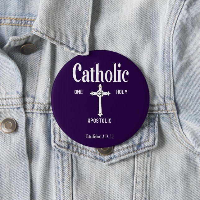 Badge Rond 10 Cm Don catholique (En situation)
