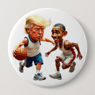 Badge Rond 10 Cm Donald Trump Barack Obama