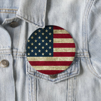 Badge Rond 10 Cm Drapeau américain