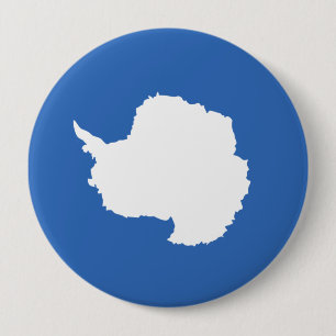 Badge Rond 10 Cm Drapeau Antarctique