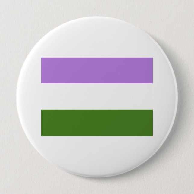 Badge Rond 10 Cm Drapeau de fierté de Genderqueer (Devant)