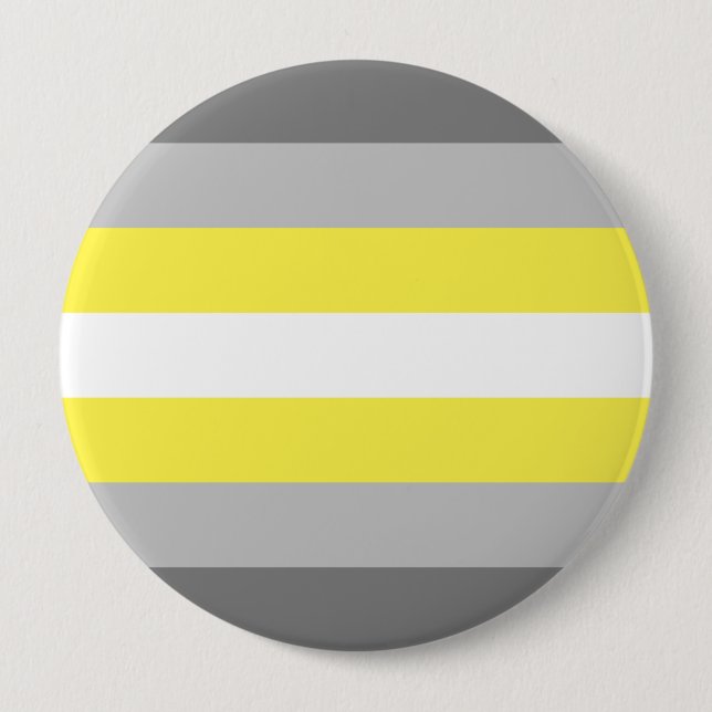 Badge Rond 10 Cm Drapeau de fierté demigender (Devant)