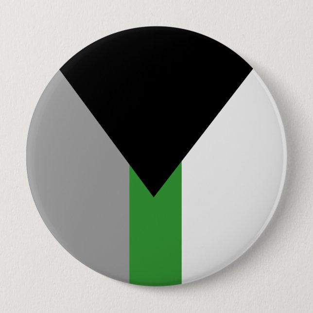 Badge Rond 10 Cm Drapeau de fierté demiromantique (Devant)
