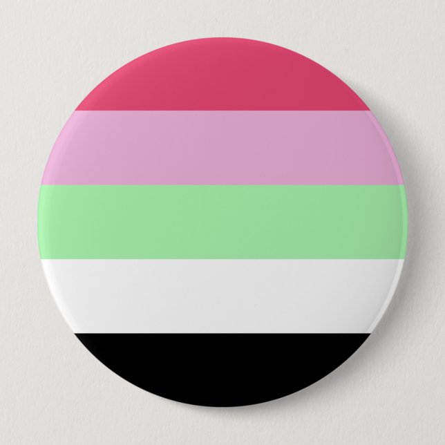 Badge Rond 10 Cm Drapeau de fierté récipromantique (Devant)