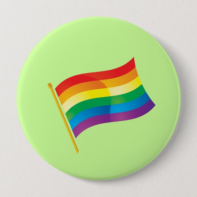 Badge Rond 10 Cm Drapeau de gay pride (Devant)