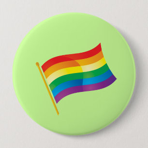 Badge Rond 10 Cm Drapeau de gay pride