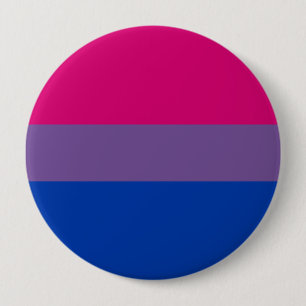 Badge Rond 10 Cm Drapeau de la fierté bisexuelle