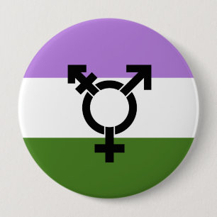 Badge Rond 10 Cm Drapeau de la fierté de genre