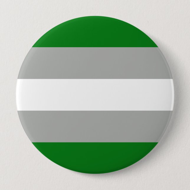 Badge Rond 10 Cm Drapeau de la fierté grise romantique (Devant)