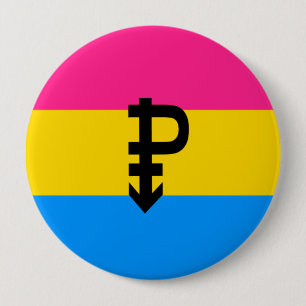 Badge Rond 10 Cm Drapeau de la fierté Pansexual