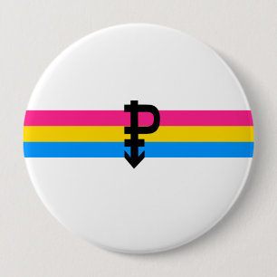 Badge Rond 10 Cm Drapeau de la fierté Pansexual
