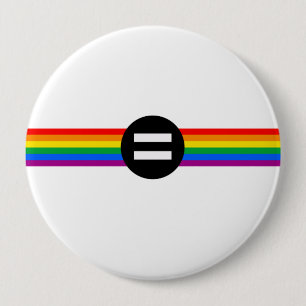 Badge Rond 10 Cm Drapeau des droits des homosexuels