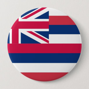 Badge Rond 10 Cm Drapeau d'état d'Hawaï