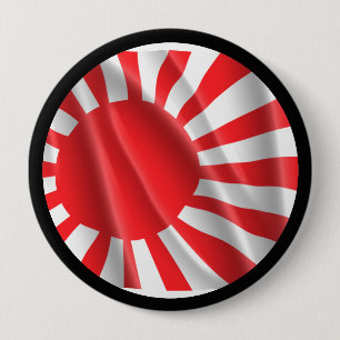 BADGE ROND 10 CM DRAPEAU JAPONAIS