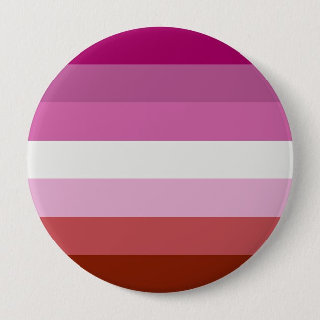 Badge Rond 10 Cm Drapeau lesbien (Devant)