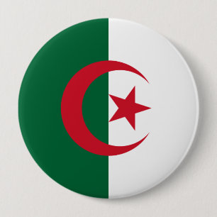 Badge Rond 10 Cm Drapeau naval, Algérie