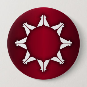 Badge Rond 10 Cm Drapeau Oglala Lakota
