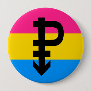 Badge Rond 10 Cm Drapeau Pansexual