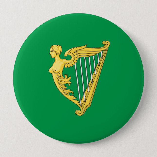 Badge Rond 10 Cm Drapeau républicain irlandais (Devant)