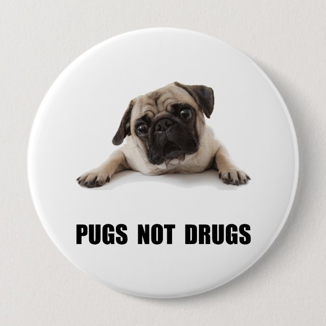 Badge Rond 10 Cm Drogues de carlins pas (Devant)
